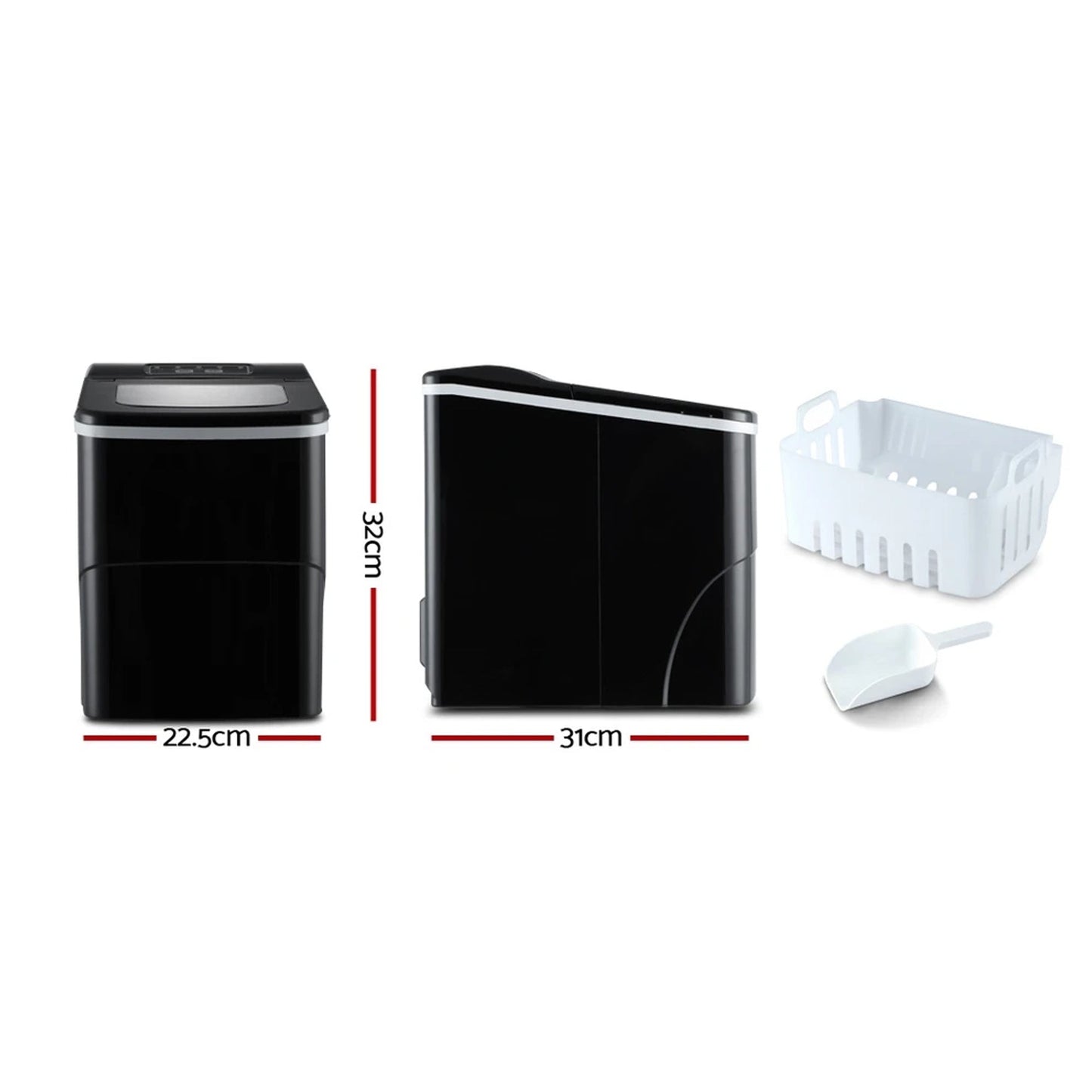 Portable Quick Ice Cube Maker - Black