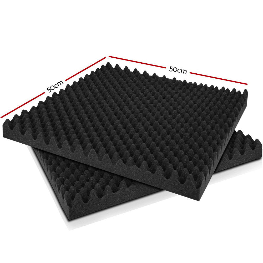 40pcs Acoustic Foam Panels Studio Sound Absorption Eggshell 50x50CM