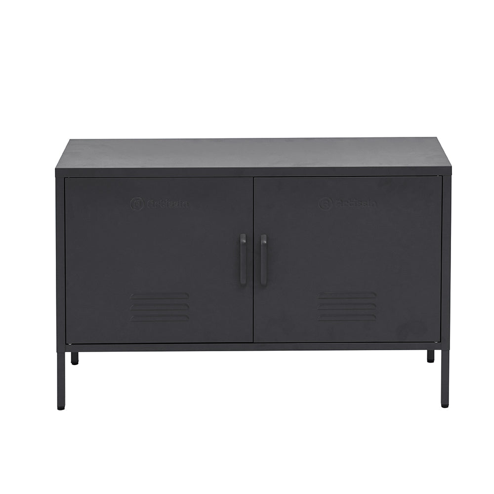 Buffet Sideboard Locker Metal Storage Cabinet - Charcoal