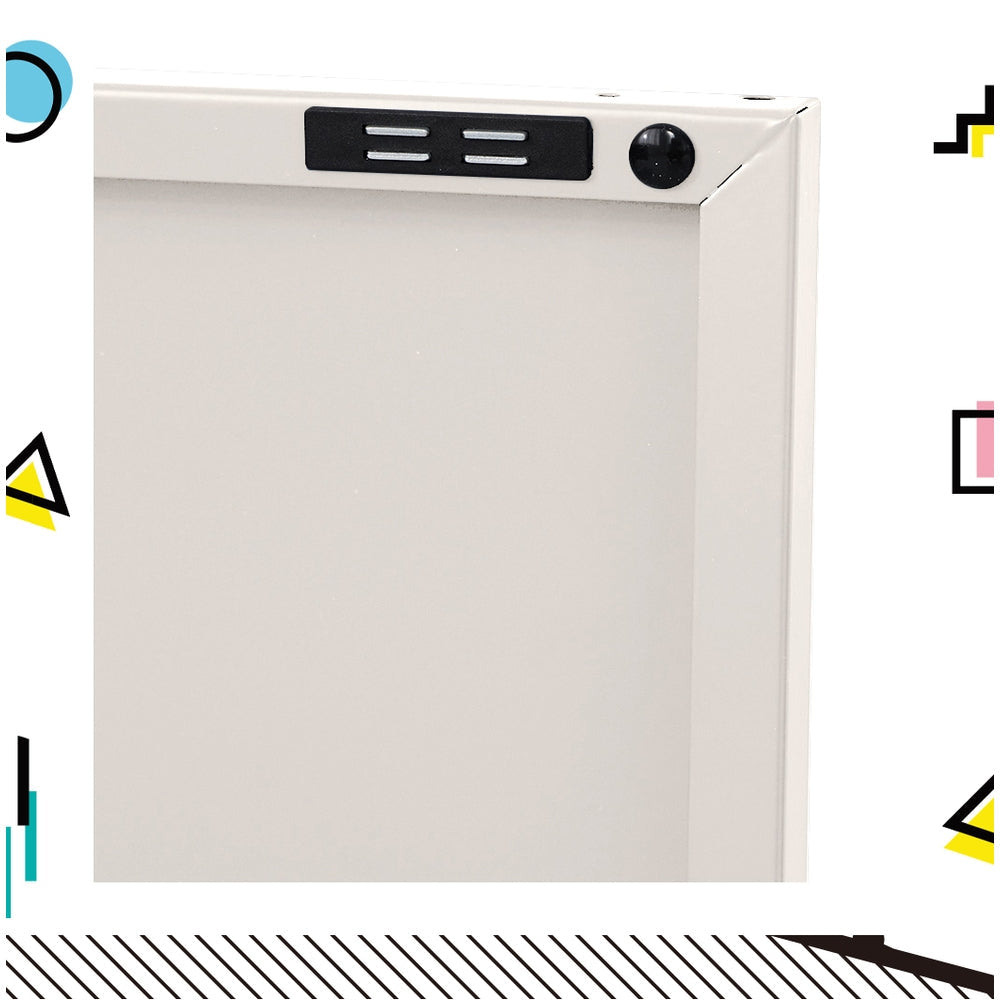 Buffet Sideboard Locker Metal Storage Cabinet - White