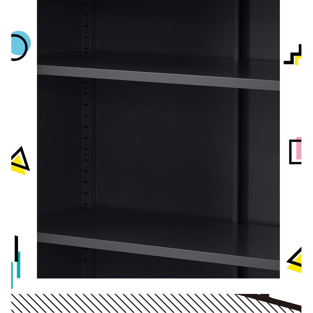 Buffet Sideboard Locker Metal Storage Cabinet - Charcoal