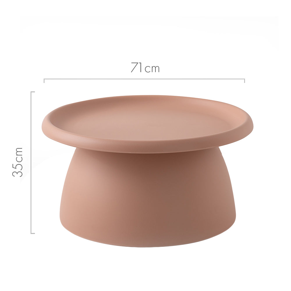 Coffee Table Mushroom Round Large Side Table 70CM Pink