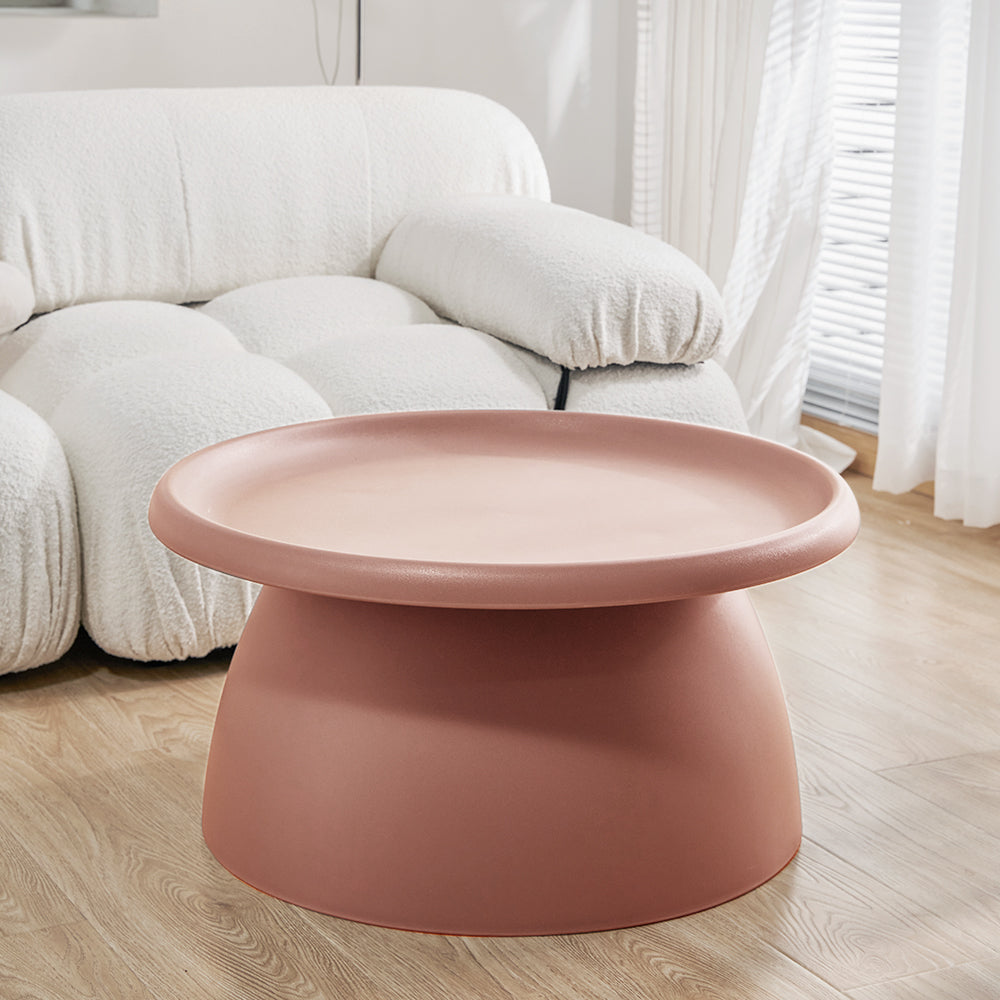 Coffee Table Mushroom Round Large Side Table 70CM Pink