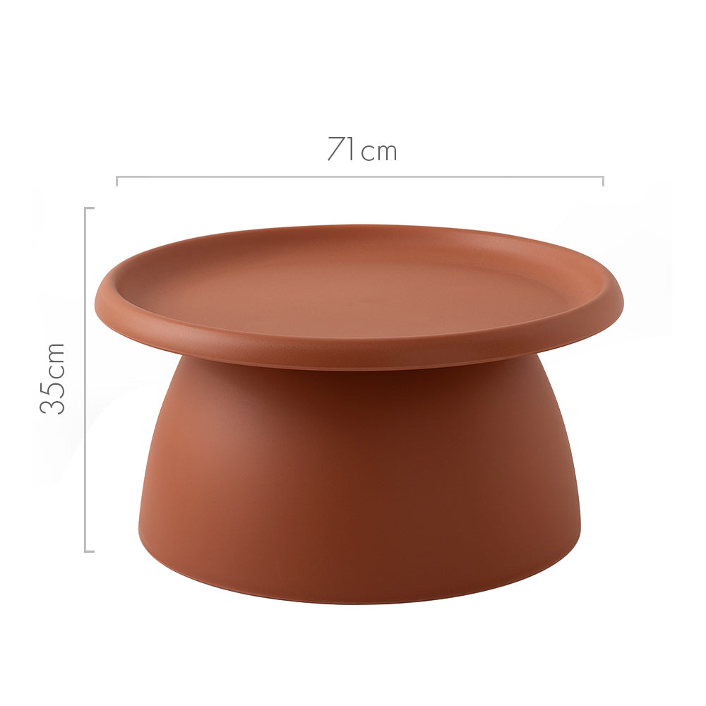 Coffee Table Mushroom Round Large Side Table 70CM Pink