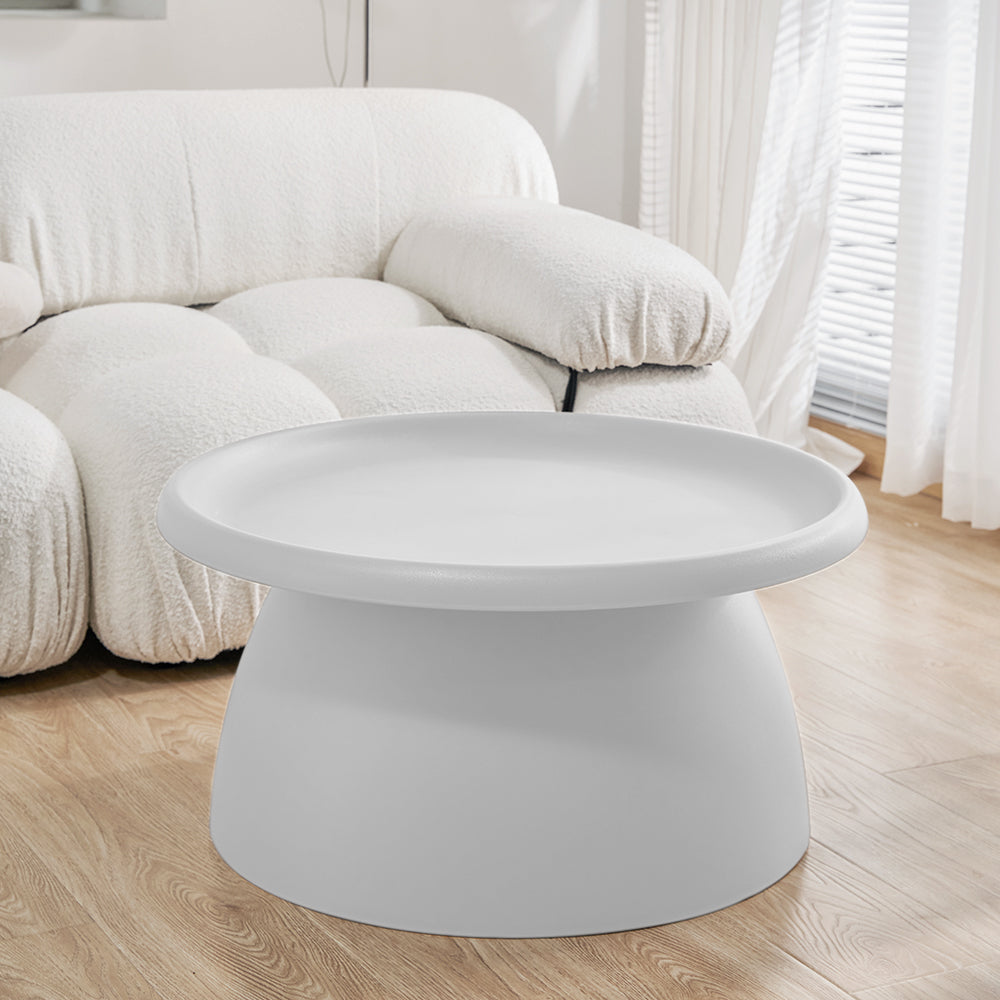 Coffee Table Mushroom Round Large Side Table 70CM White