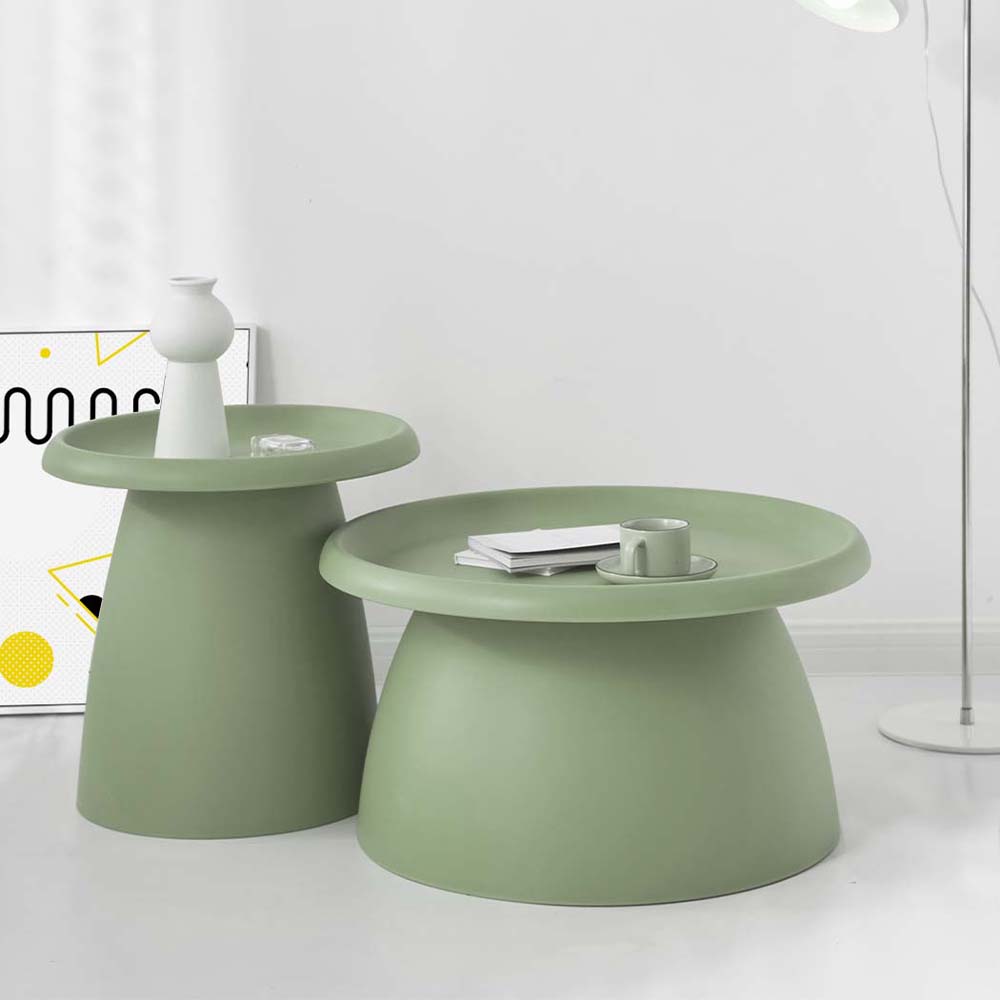 Coffee Table Mushroom Round Small Side Table 50CM Green