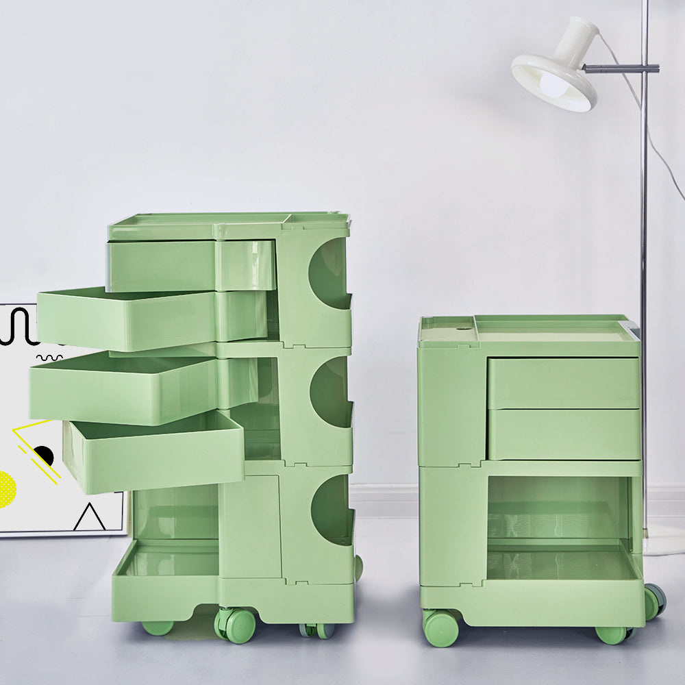 Bedside Table Side Tables Nightstand Organizer Replica Boby Trolley 5Tier Green