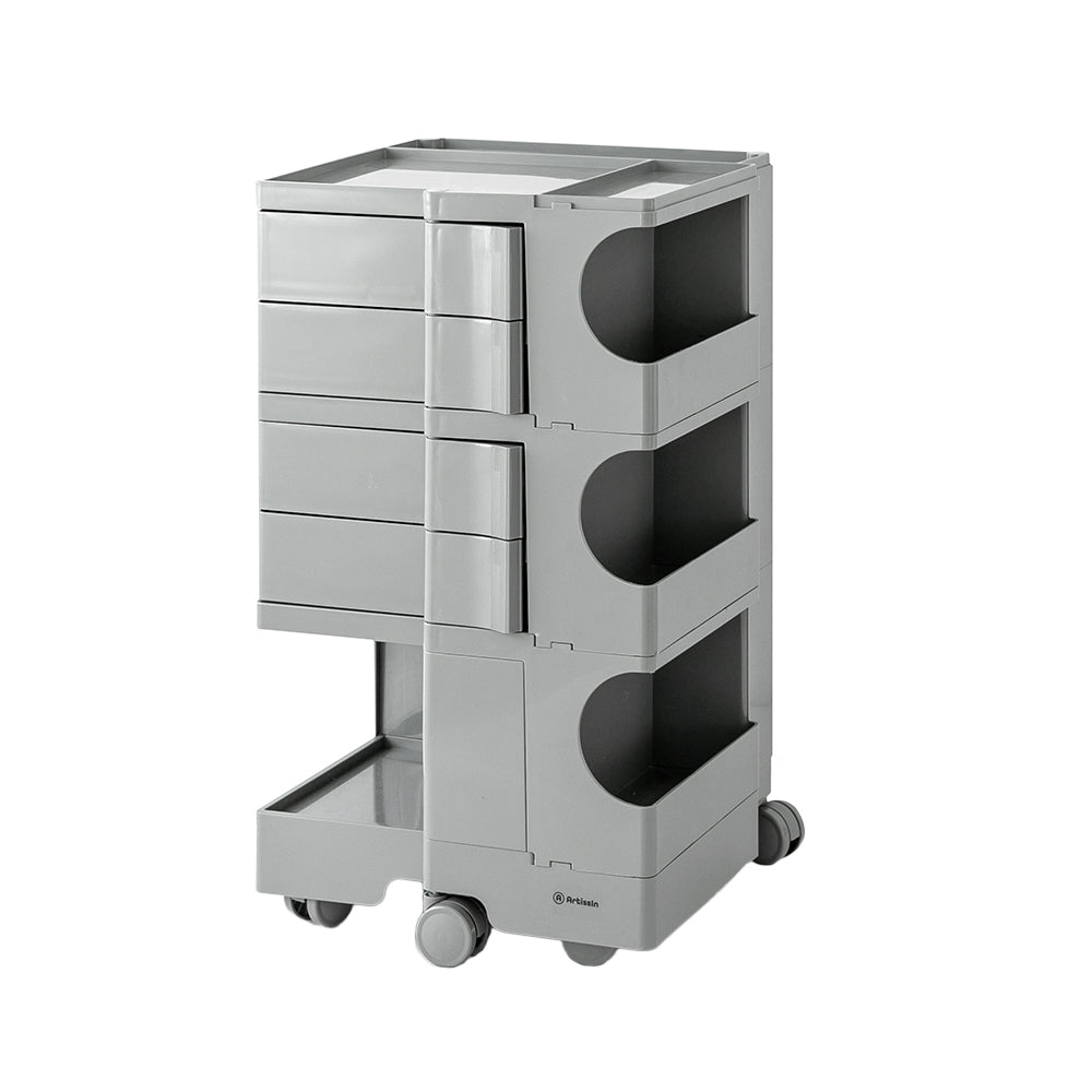 Bedside Table Side Tables Nightstand Organizer Replica Boby Trolley 5Tier Grey