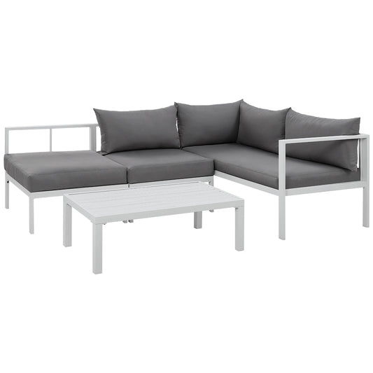 Aluminium Outdoor Sofa Table Chair Furniture Lounge Set - 4 Seater
