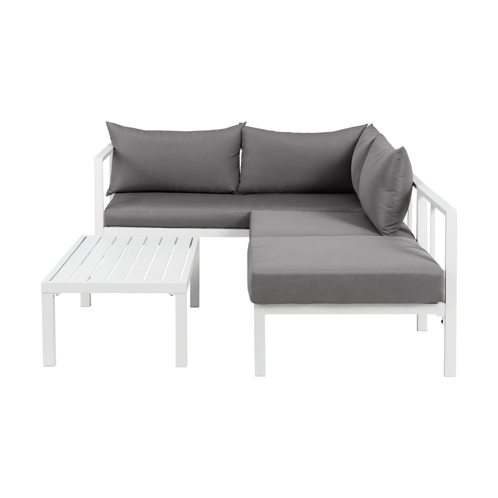 Aluminium Outdoor Sofa Table Chair Furniture Lounge Set - 4 Seater