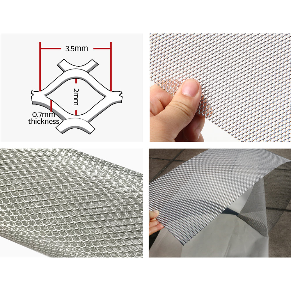 Aluminium Gutter Guard Leaf Mesh Brush DIY Deluxe Garden - Grey
