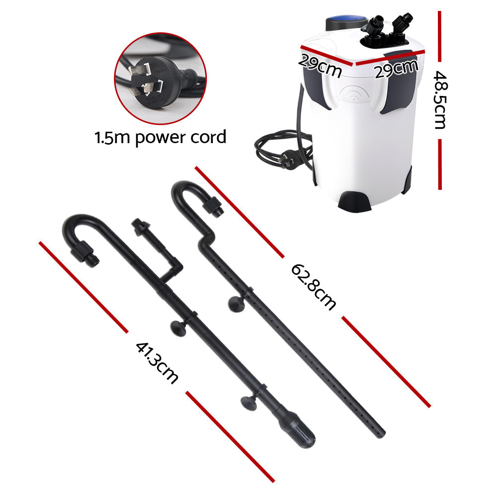 Aquarium External Filter Fish Tank UV Light with Media Kit - 2400LH