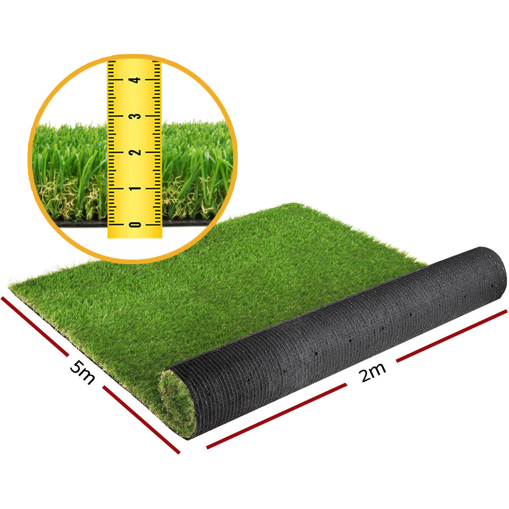 Artificial Grass 20mm 2mx5m 10sqm Synthetic Fake Turf Plants Plastic Lawn 4-coloured
