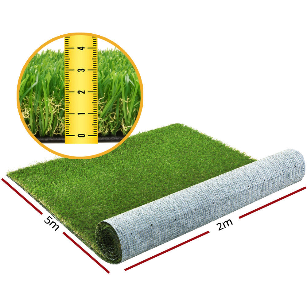 Artificial Grass Synthetic 30mm 2mx5m 10sqm Fake Turf Plants Lawn 4-coloured