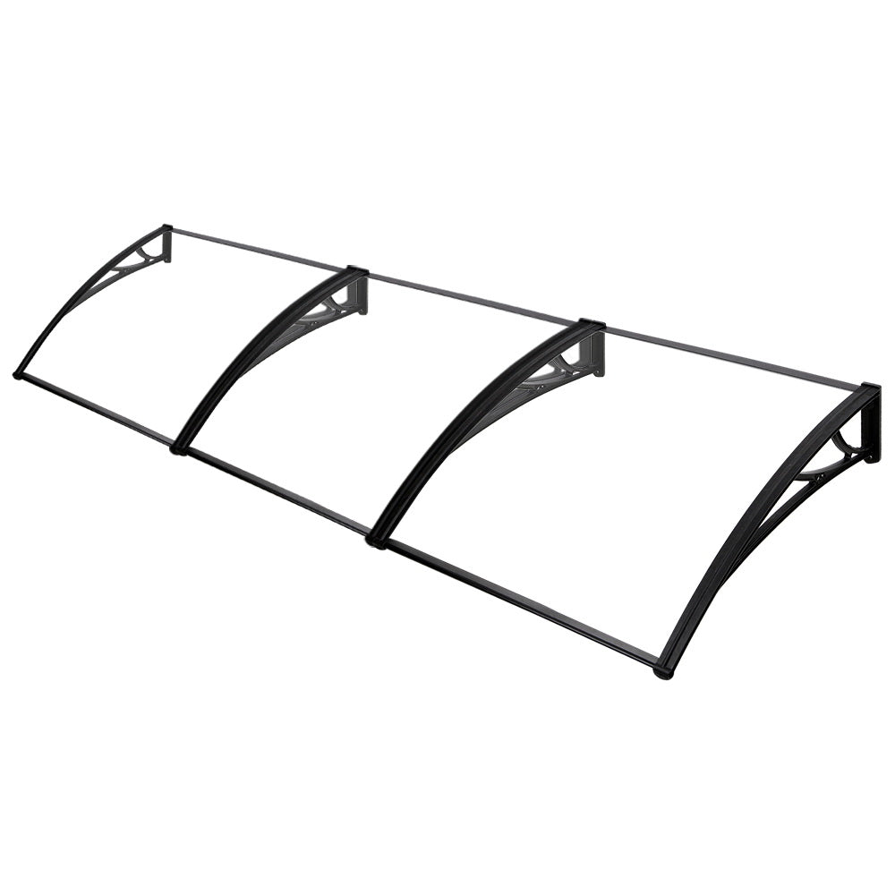 Window DIY Awning Outdoor Polycarbonate Patio Canopy - 1x3m