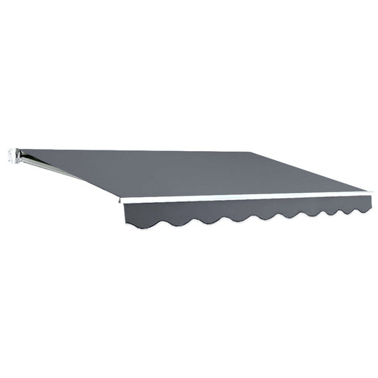 Side Awning Outdoor Blinds Retractable Sun Shade Grey - 2.5x2m