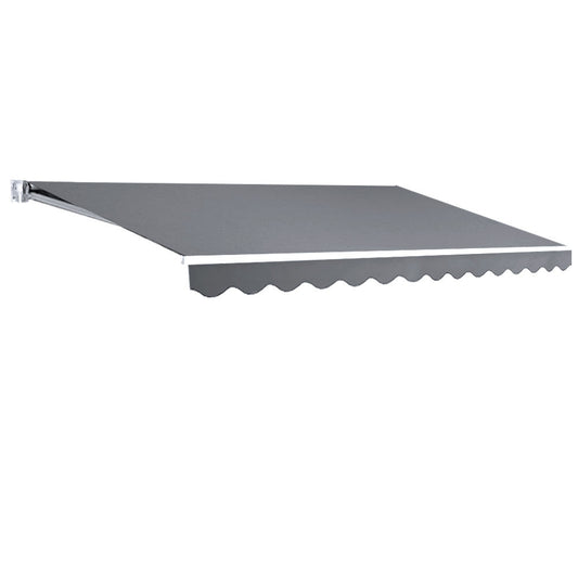 Awning Outdoor Patio Retractable Folding Arm Pearl Grey - 4x2.5m