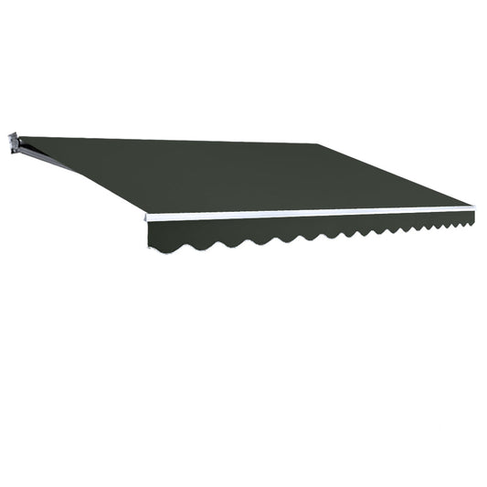 Side Awning Outdoor Blinds Retractable Sun Shade Grey - 5x3m