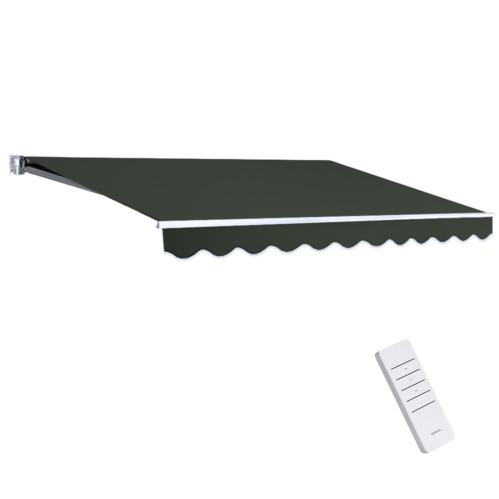 Motorised Folding Arm Awning Outdoor Sunshade - 5x3m