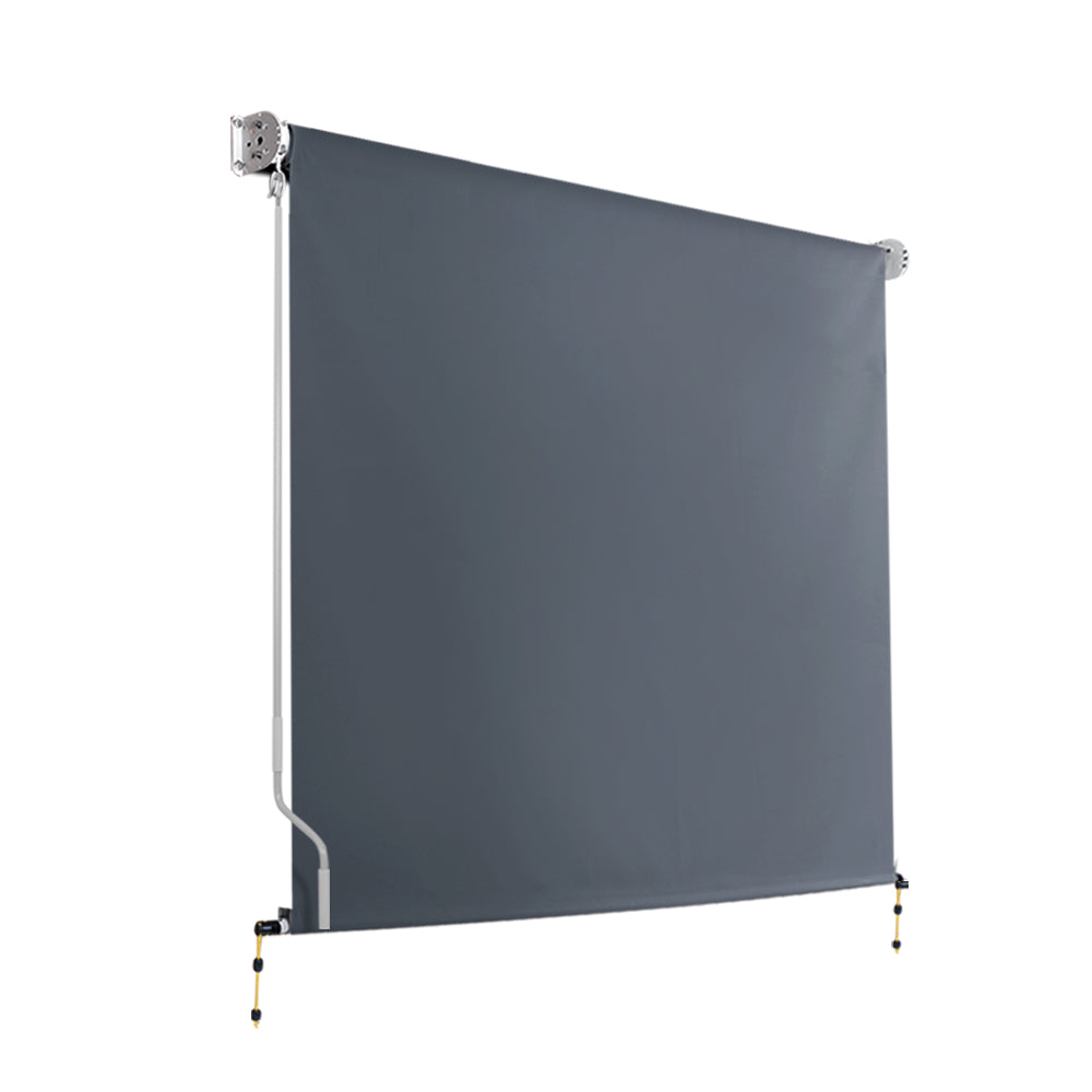 Outdoor Blind Roll Down Retractable Window Shade - 1.5x2.5m
