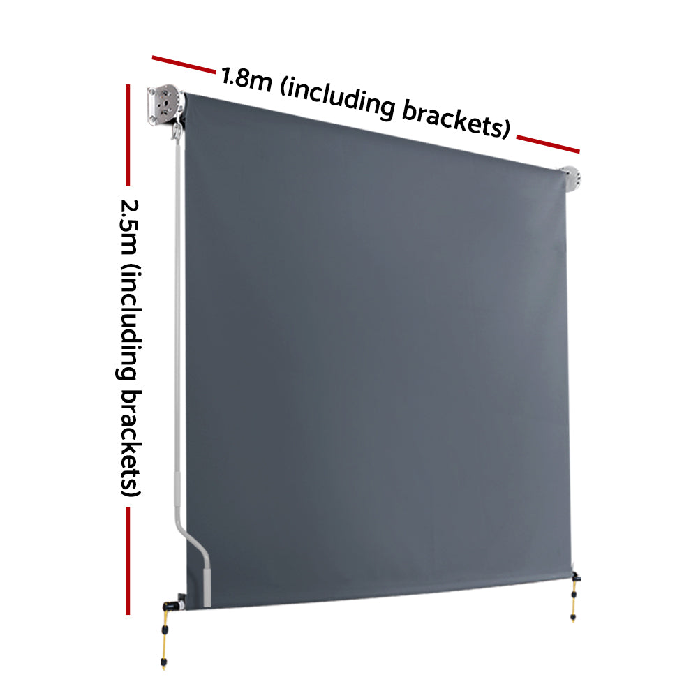 Outdoor Blind Window Roll Down Canopy Privacy Screen - 1.8x2.5m