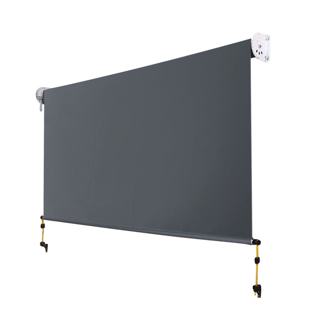 Outdoor Blind Roll Down Retractable Window Shade - 2.4x2.5m