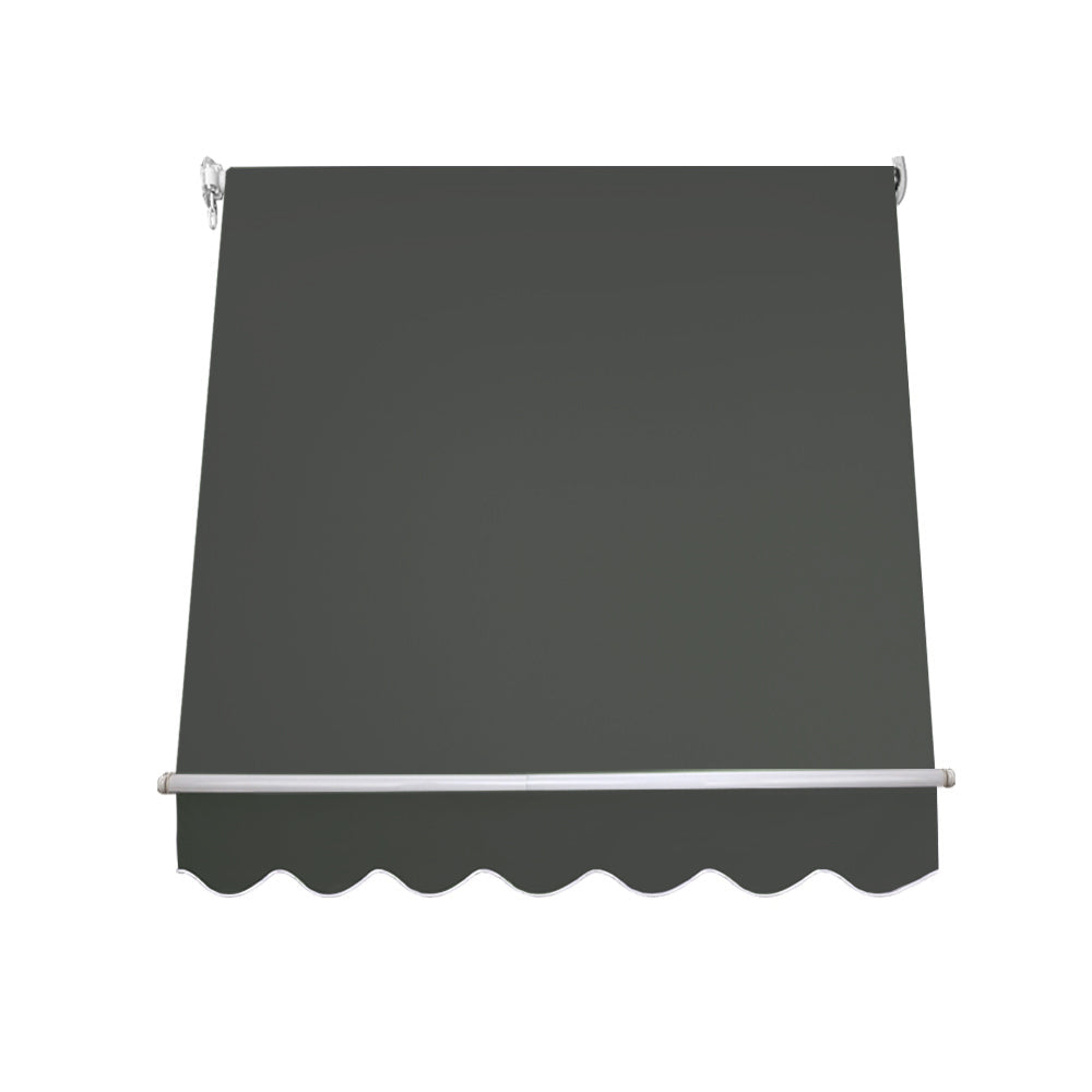 Outdoor Window Pivot Arm Retractable Canopy Blinds - 1.5x2.1m