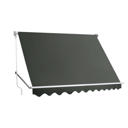 Window Pivot Arm Patio Outdoor Retractable Blinds - 2.8x2.1m
