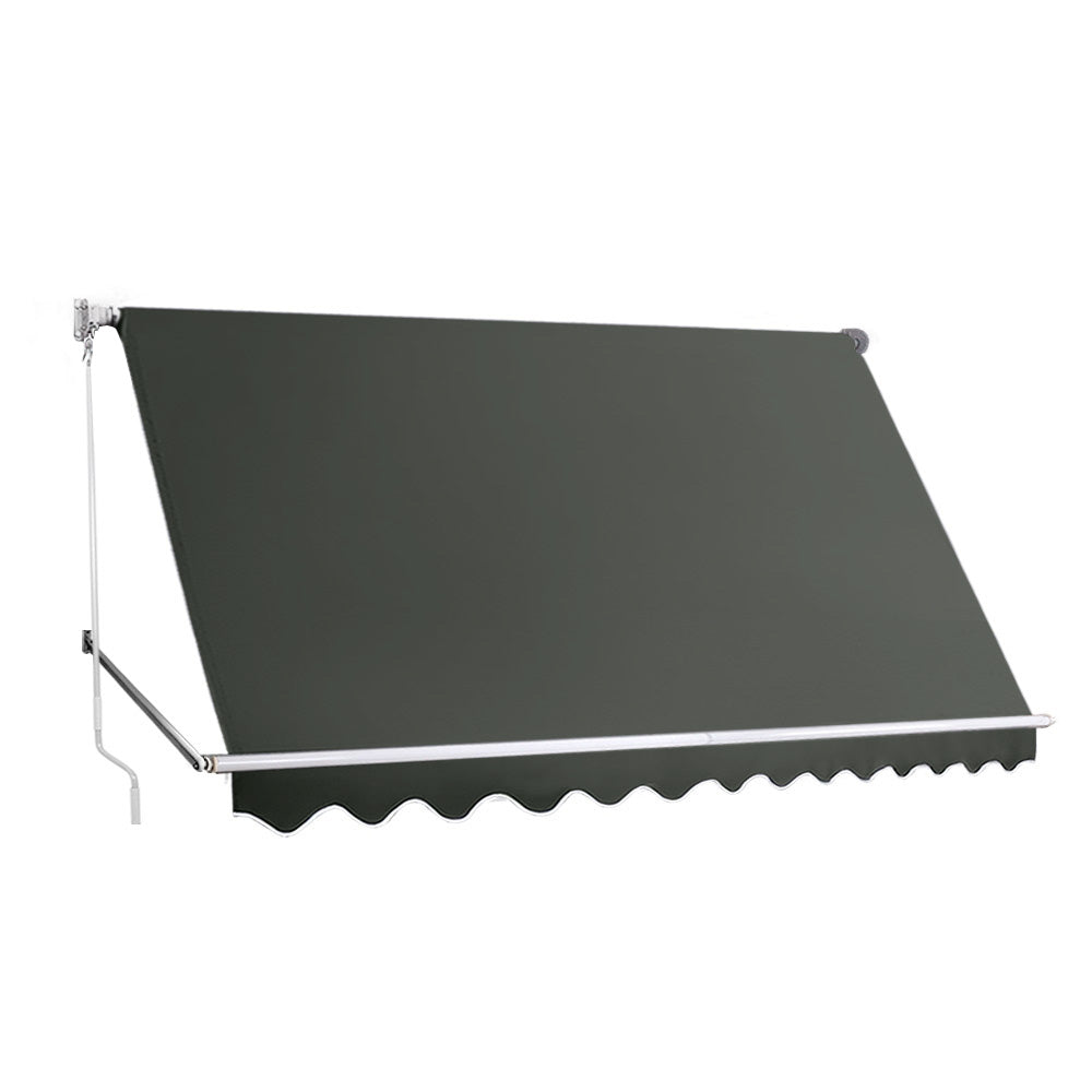 Outdoor Window Pivot Arm Retractable Canopy Blinds - 3.1x2.1m
