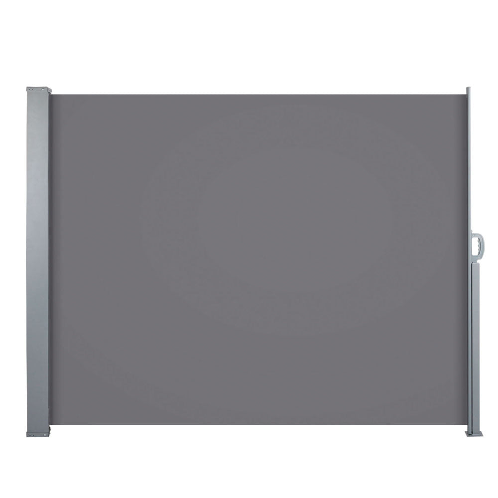 Sun Awning Shade Outdoor Retractable Screen Grey - 1.4x3m