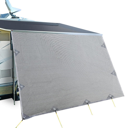 Caravan Privacy Screens Roll Out Awning End Wall Side Sun Shade - 3.4M