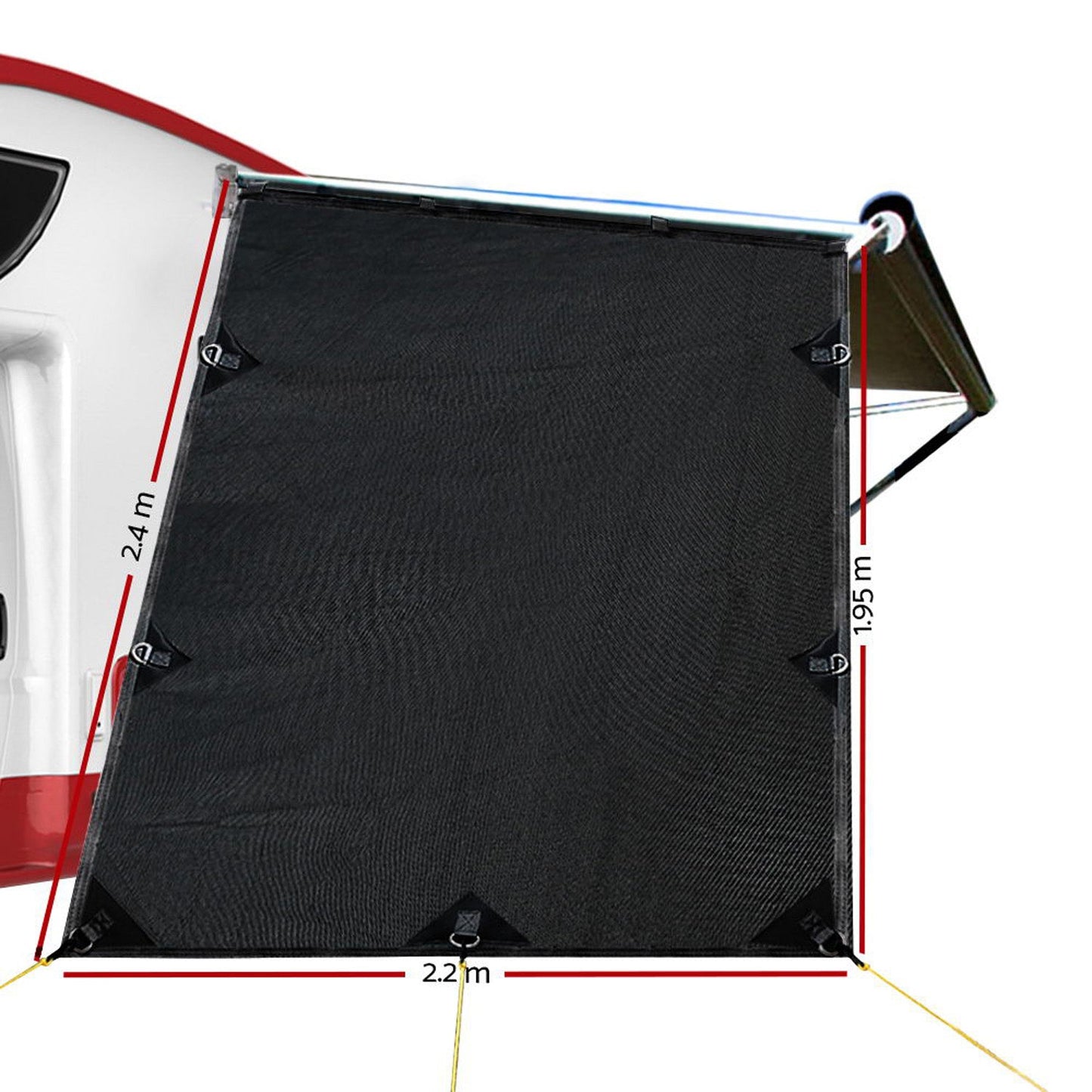 Reversible Caravan End Screen - Black