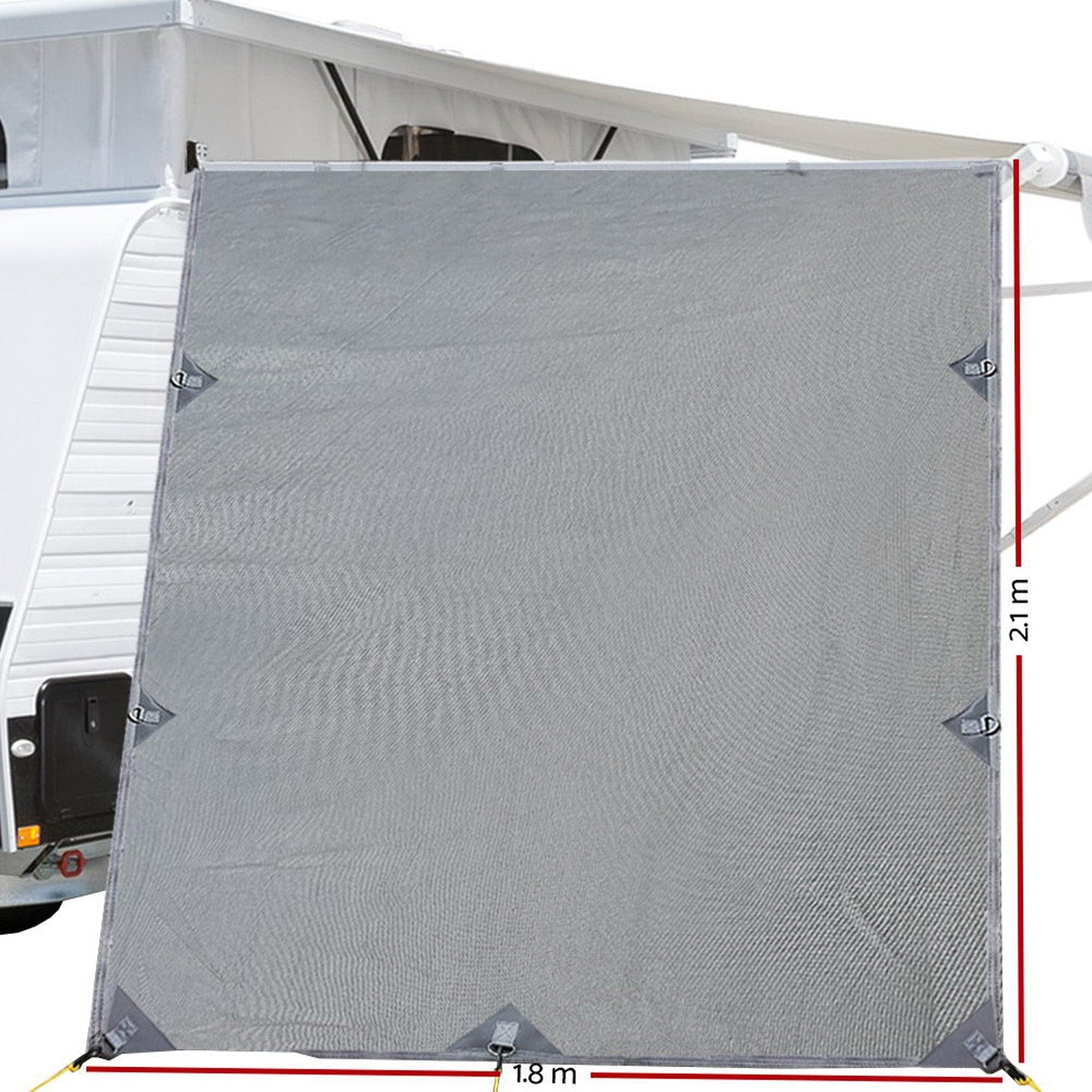 Caravan End Screen - 2.1M x 1.8M Grey