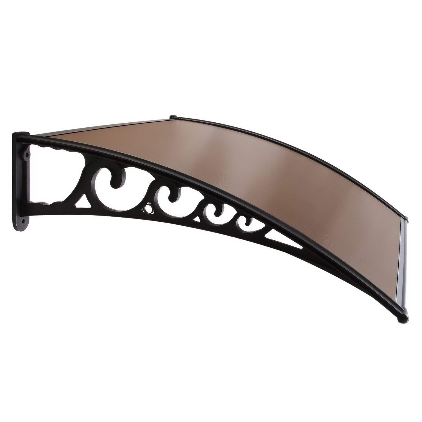 Window DIY Awning Outdoor Patio Sun Shield Brown - 1x1.2m