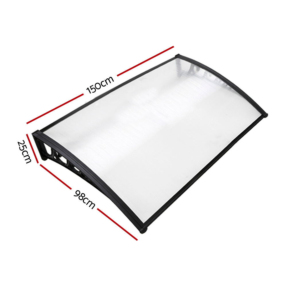 Window Door Awning DIY Patio Outdoor Sun Shield - 1x1.5m