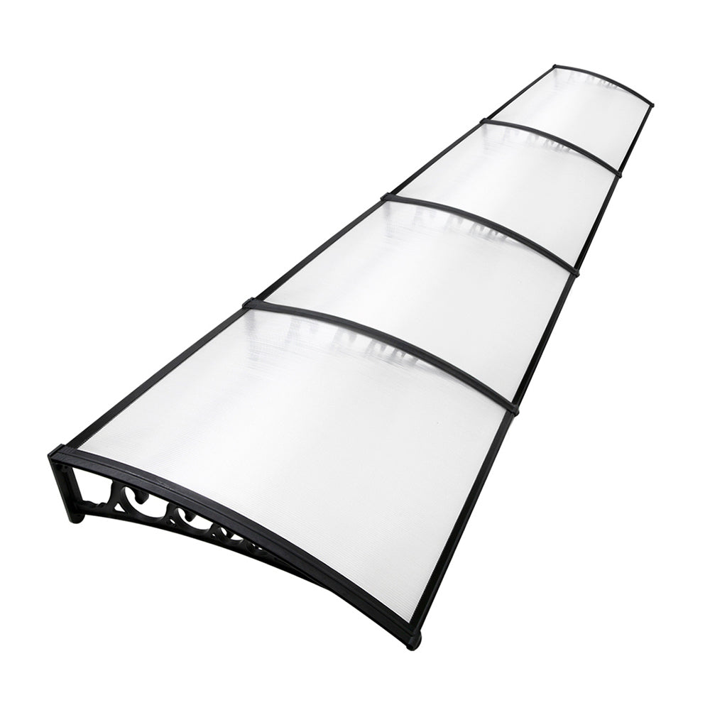 Patio DIY Window Door Awning Canopy UV Shield Transparent - 1x4m
