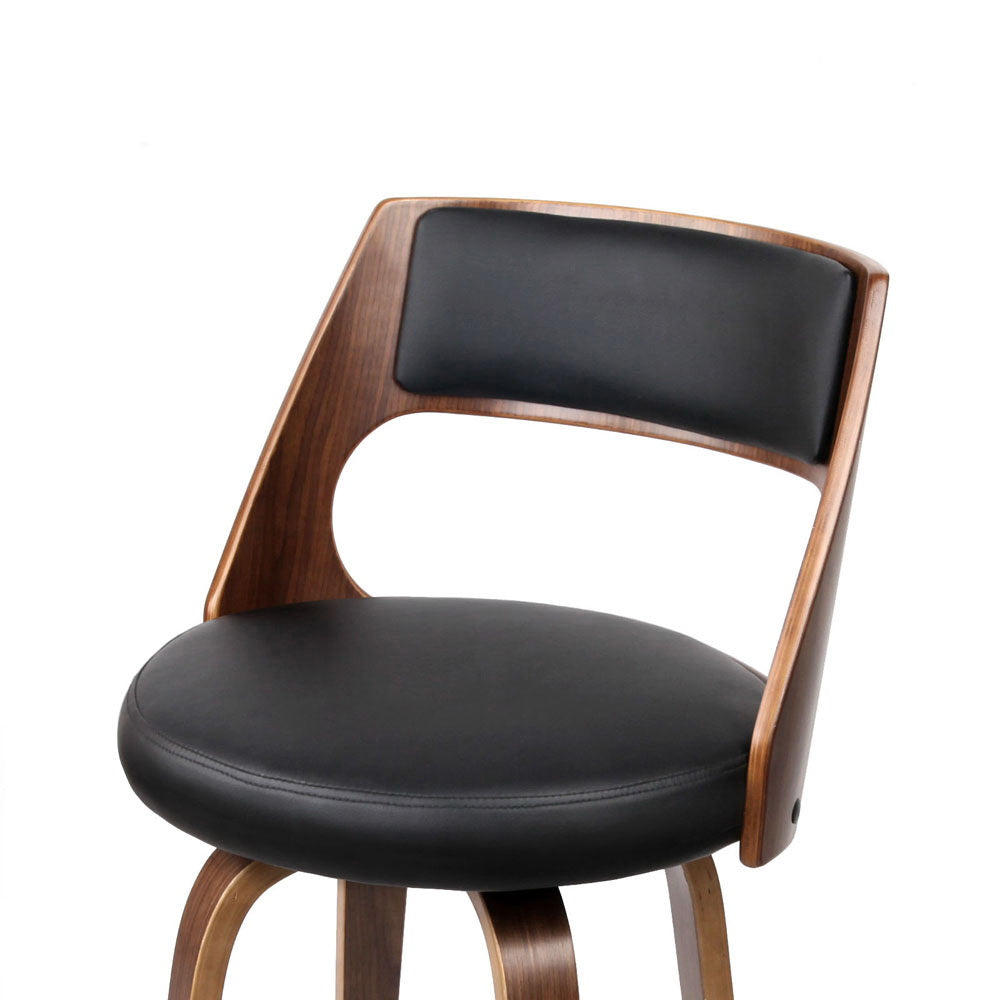 Wooden Bar Stools - Black - Set of 2