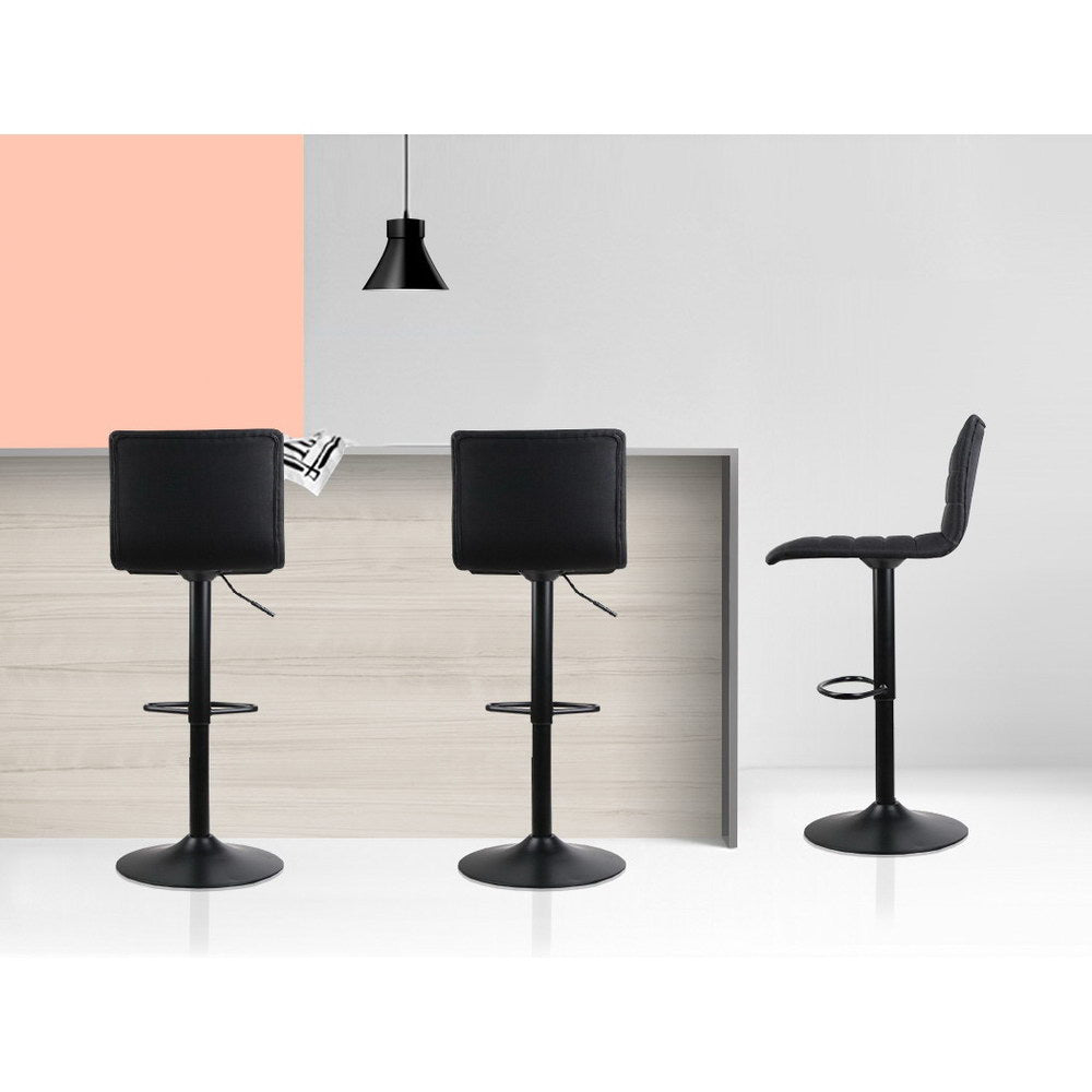 Faux Dining Chairs - Black - Set of 2