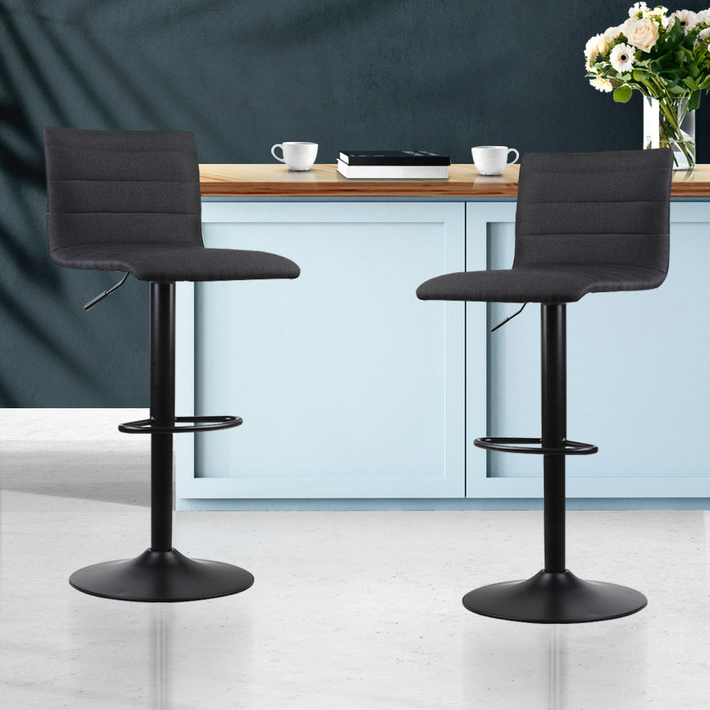 Faux Dining Chairs - Black - Set of 2