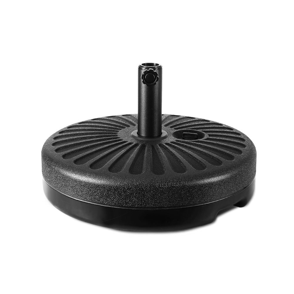 Outdoor Umbrella Pole Base Stand - Black UV Protection