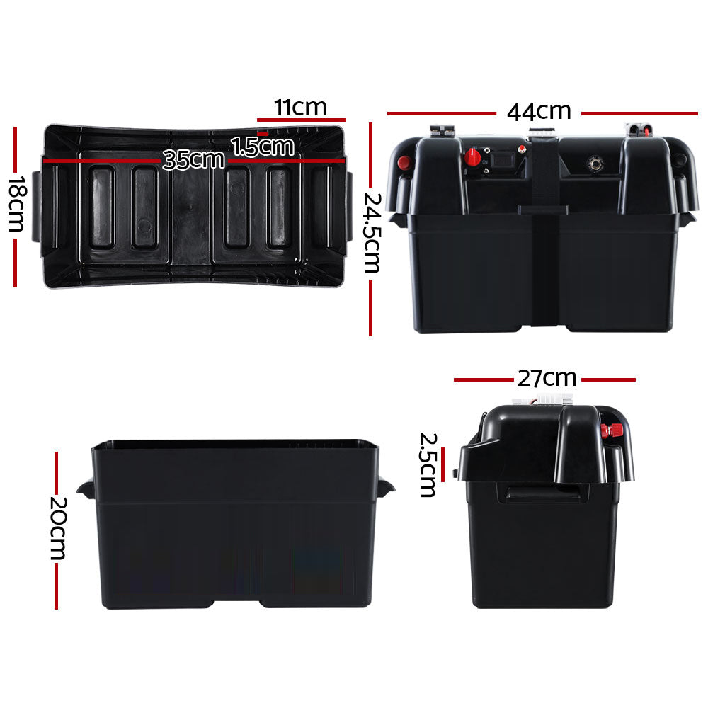 Portable Camping 12V Battery Box