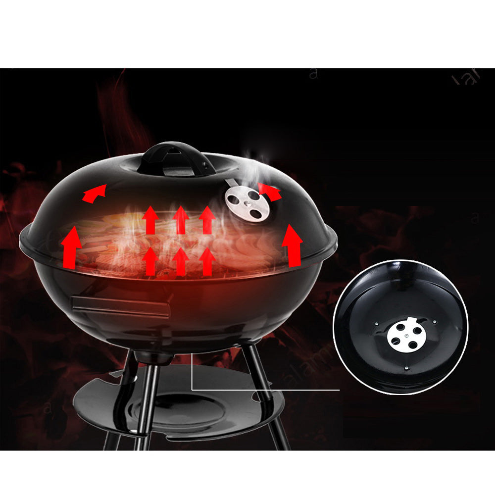 Outdoor Camping Steel BBQ Smoker Grill
