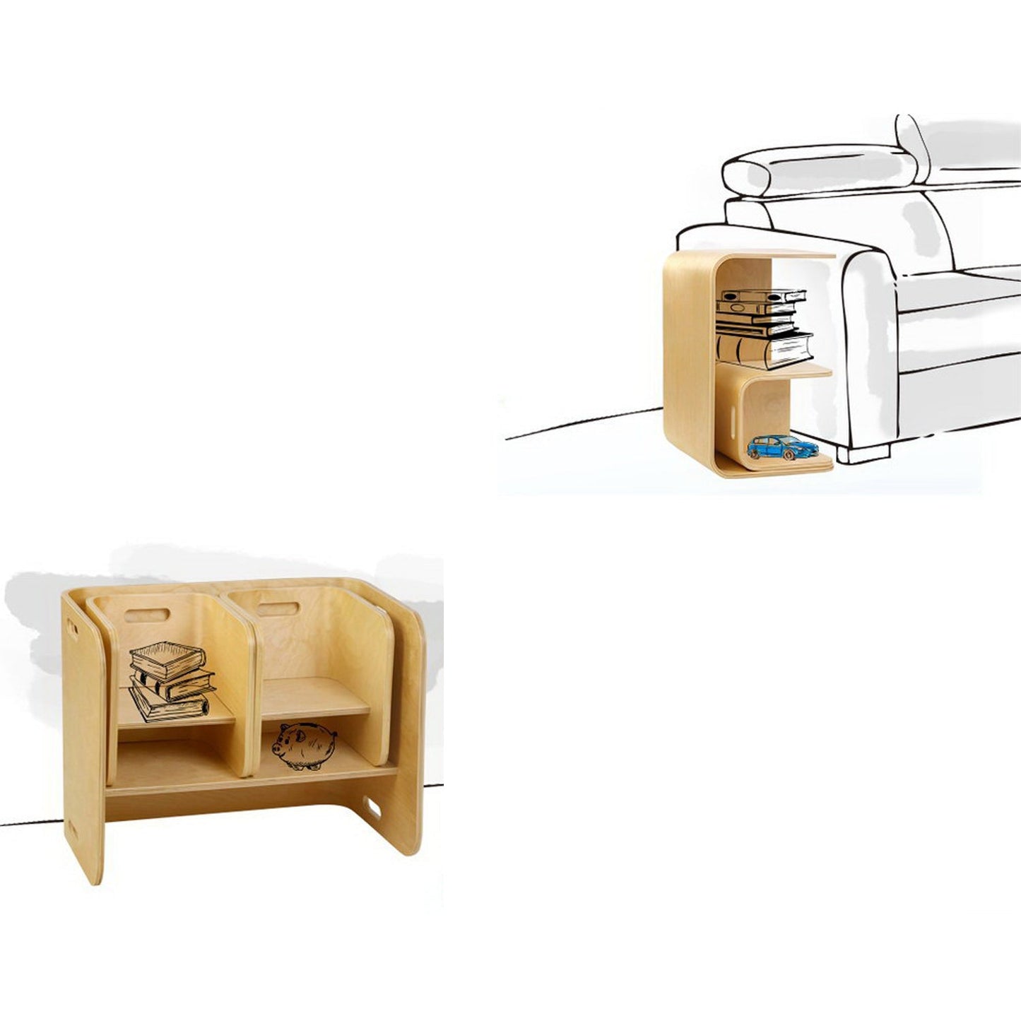 Kids Activity Table and Chair Set Beige - Set of 3