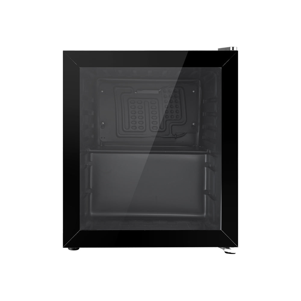 Glass Door Mini Bar Fridge Cooler 46L - Black