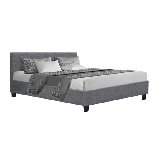 Bed Frame Fabric - Grey Queen