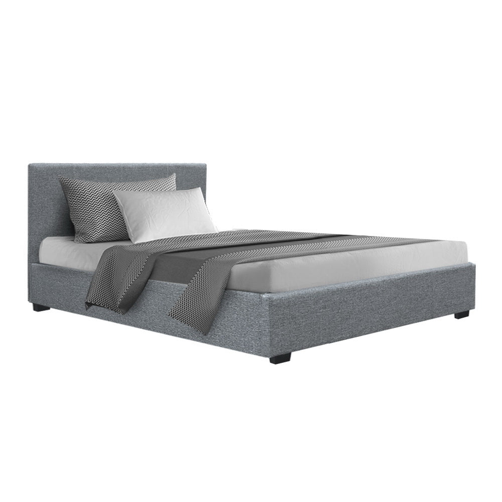 Bed Frame Fabric - Grey King Single