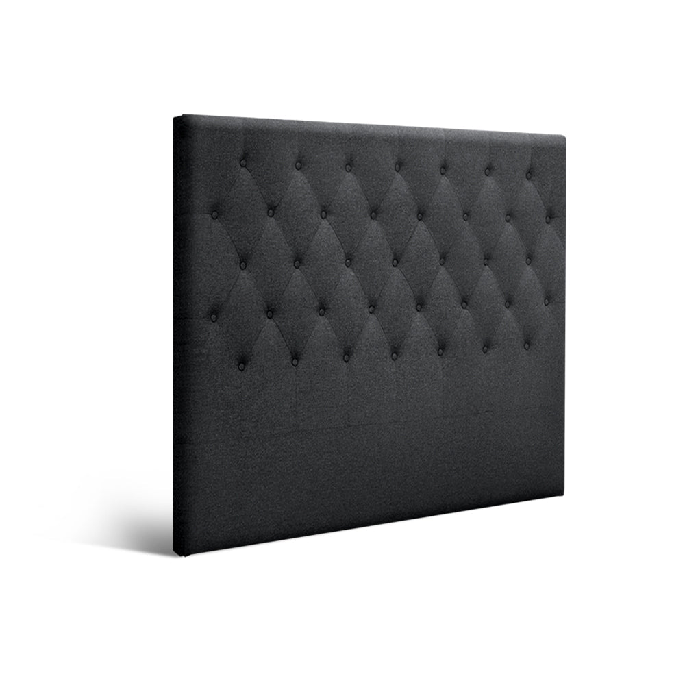 Double Size Bed Head Headboard Bedhead Fabric Frame Base Charcoal