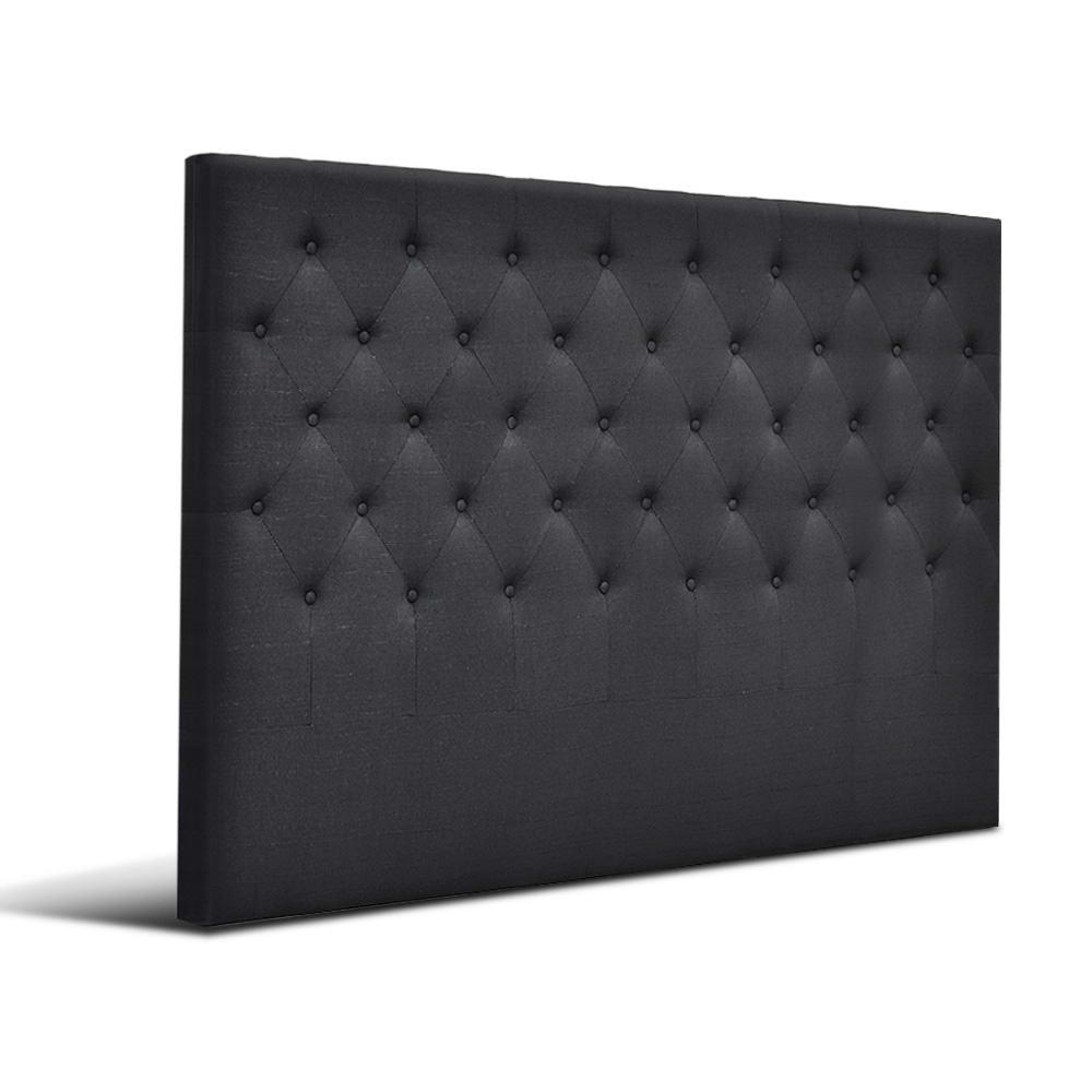 King Size Bed Head Headboard Bedhead Fabric Frame Base Charcoal
