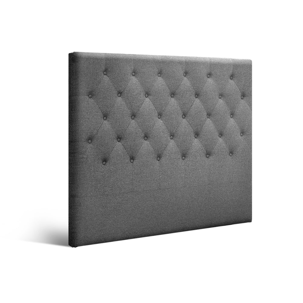 Bed Head Headboard King Single Bedhead Fabric Grey