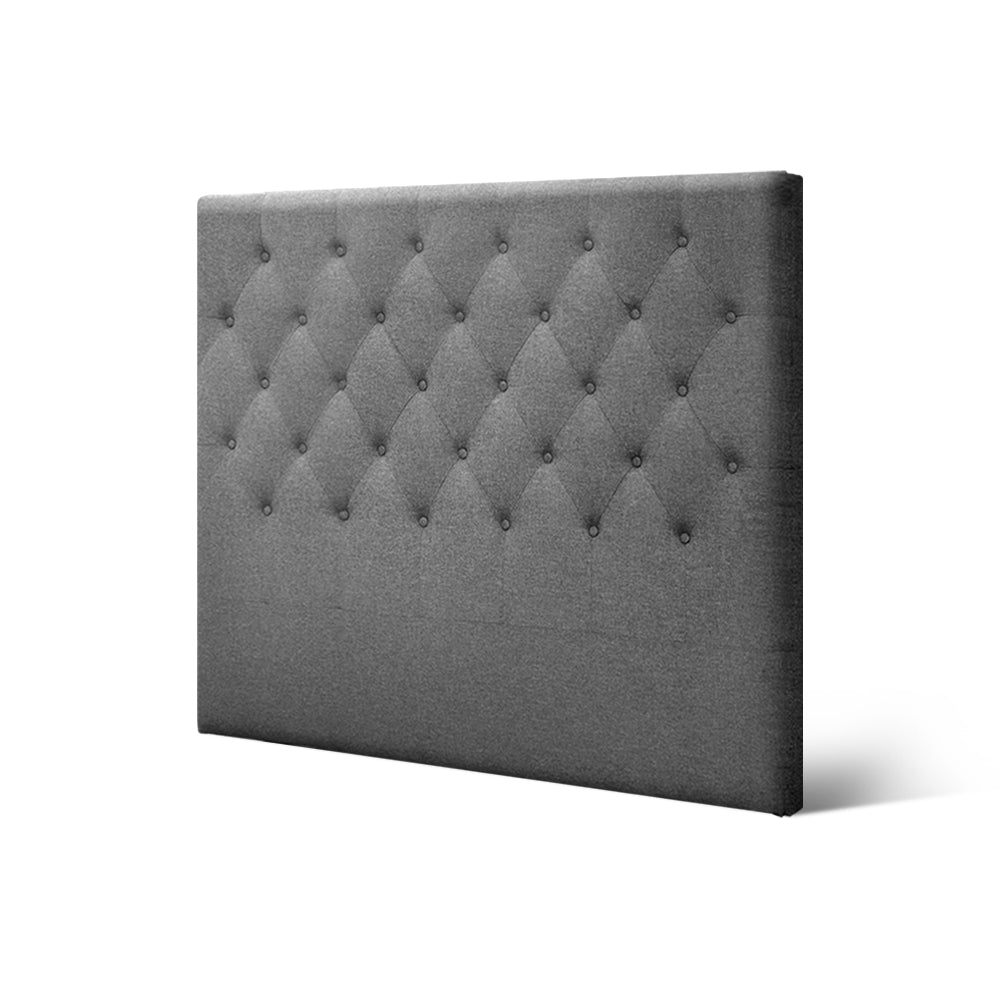 Bed Head Headboard King Single Bedhead Fabric Grey